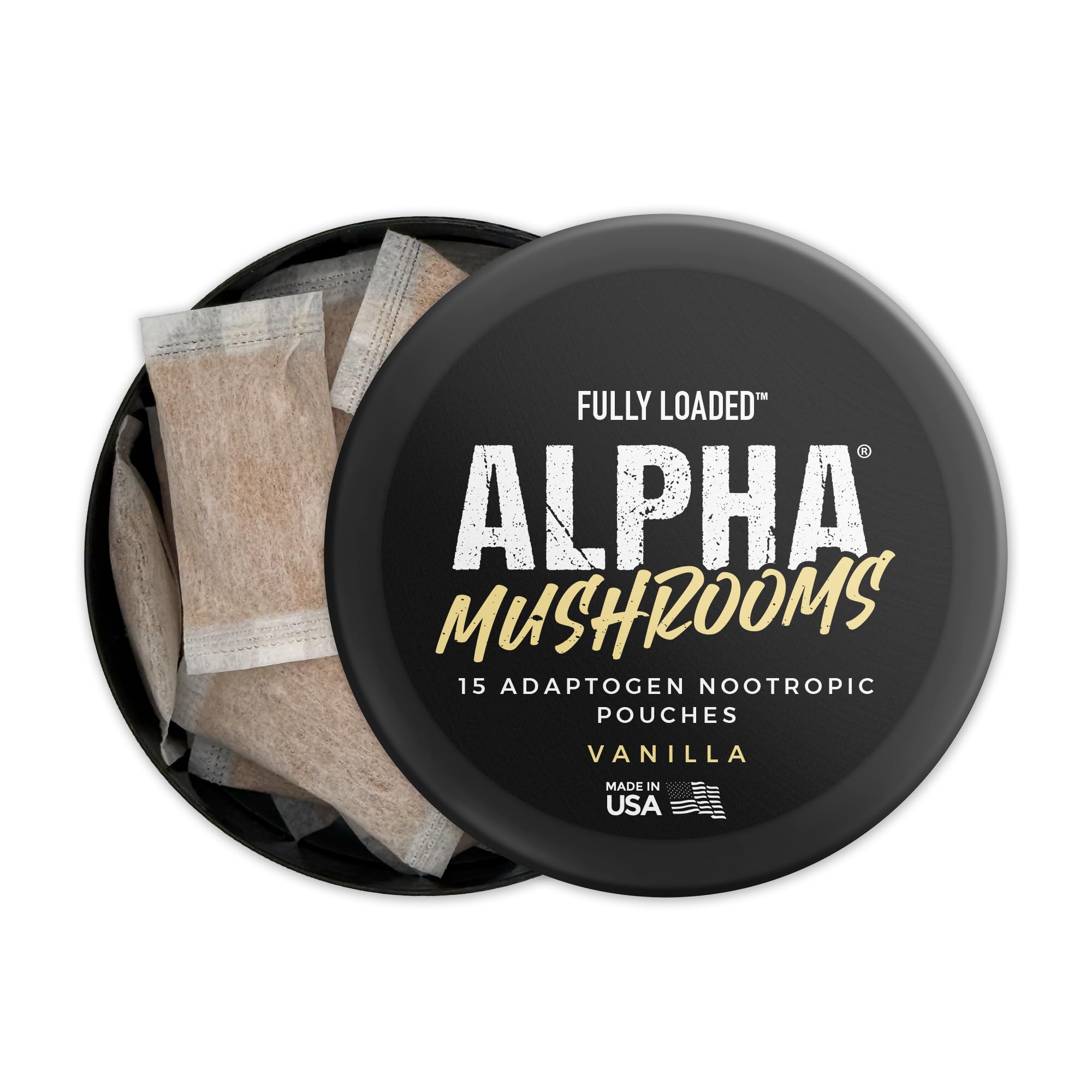 Fully Loaded Alpha Mushroom Pouch vanilla moment of calm and focus.