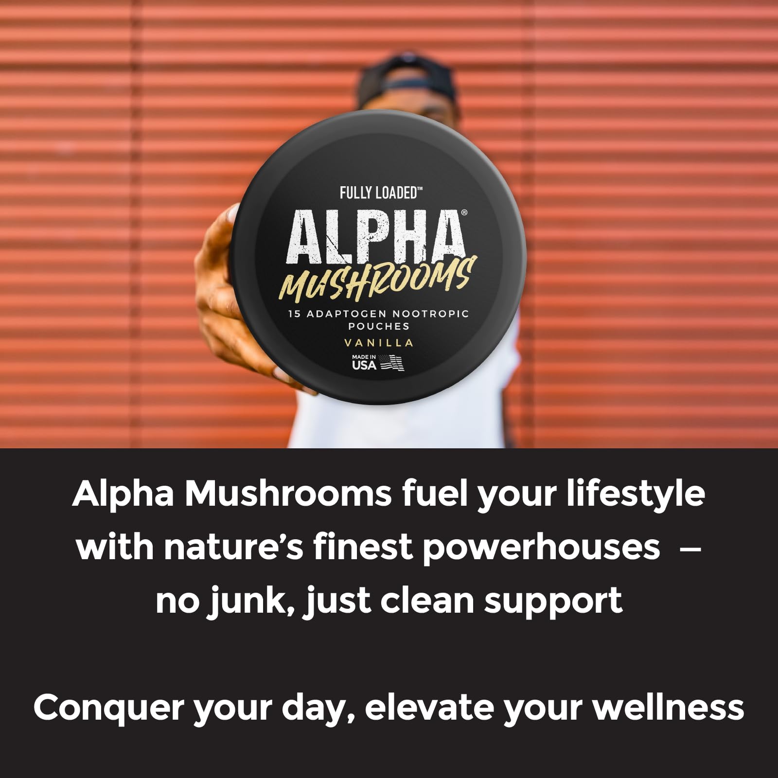 Fully Loaded Alpha Mushrooms mint product inside can ready for daily routines.