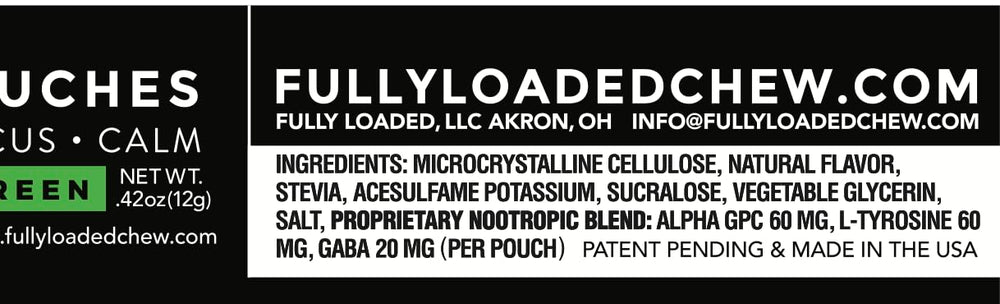 Fully Loaded Pouches Wintergreen pouch in mouth for discreet use