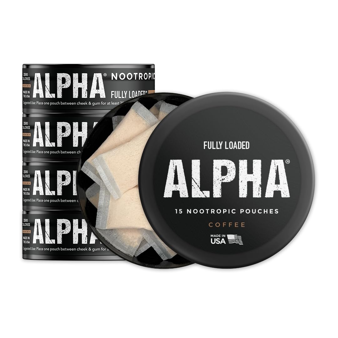 Fully Loaded Bullseye Alpha nootropic coffee pouch can for focused mornings and discreet use