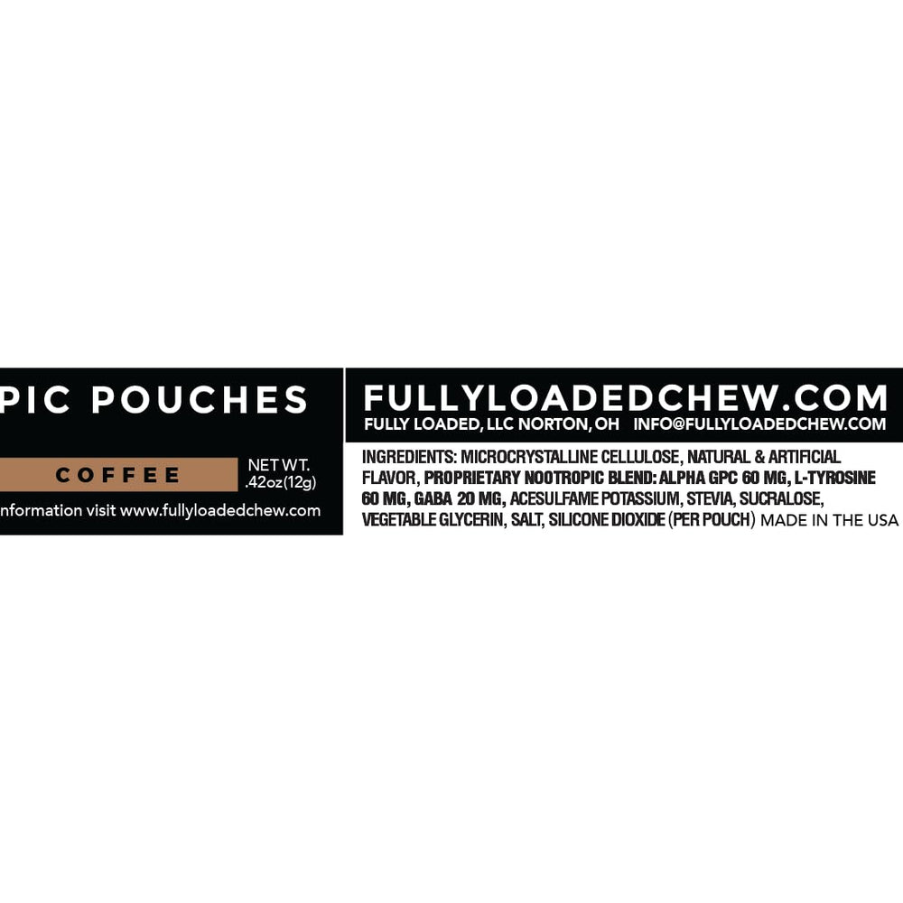 Fully Loaded Bullseye Alpha nootropic coffee pouches on a desk for quick clarity