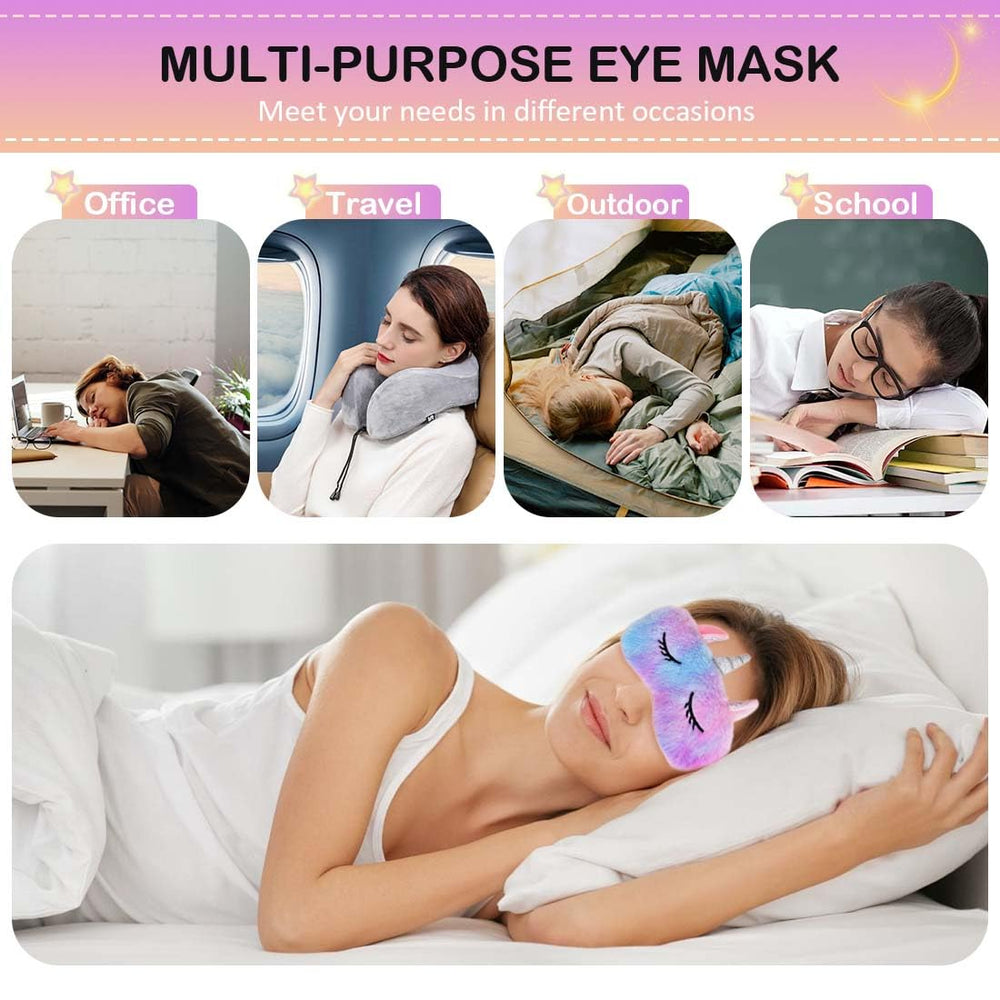 Mascara de dormir gatito de Fulycin, suave peluche para ojos relajados.