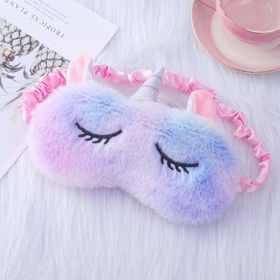 Mascara de dormir oso de Fulycin, perfecto para viajes y descanso cómodo.