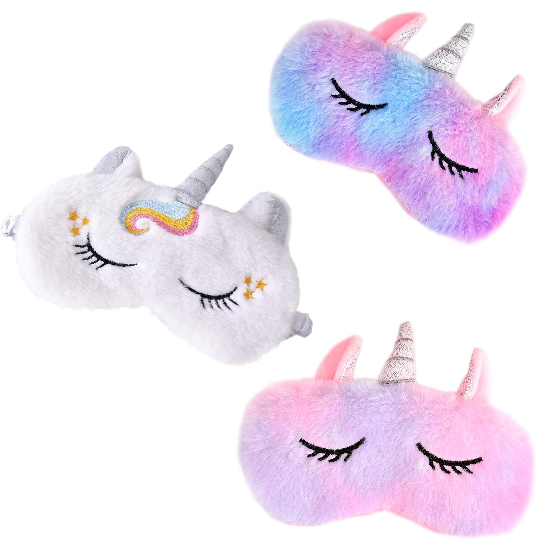 Mascara de dormir unicornio de Fulycin para niñas, bloquea la luz y favorece el descanso.