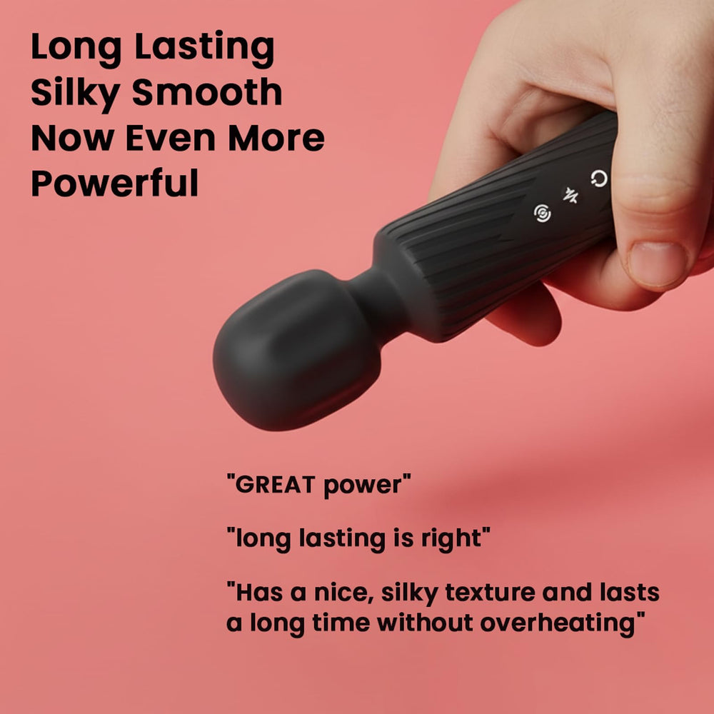 Funfly massager in use on back and shoulders for tension relief.