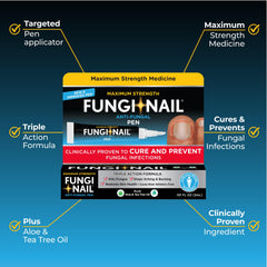 Fungi-Nail Pen precision-tip applying solution around infected nail