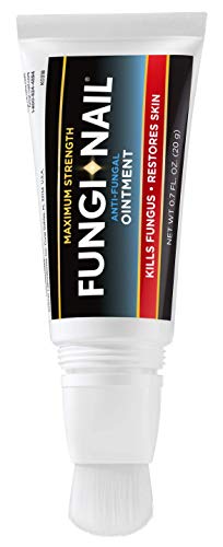 Applying treatment to the toe area around nails.