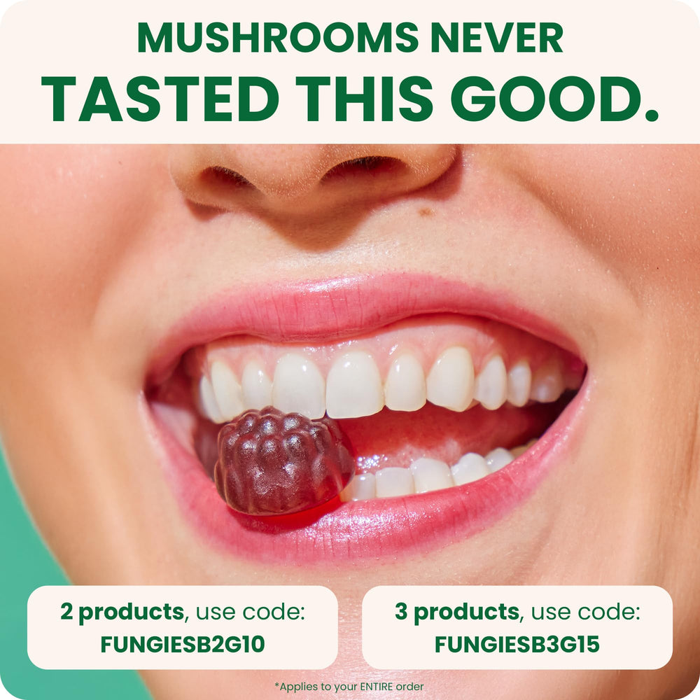 Fungies Lion’s Mane Gummies 60 servings label indicates long-term supply