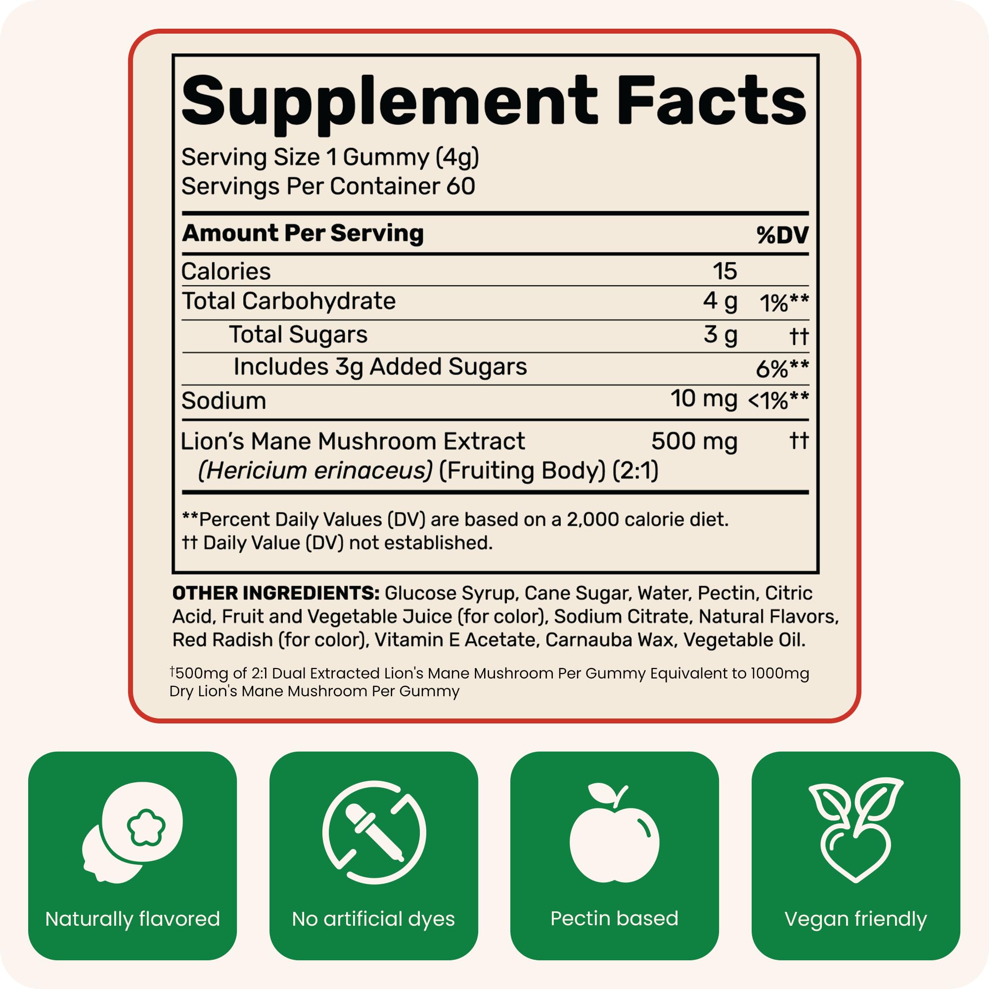 Fungies Lion’s Mane Gummies pour-bite demonstrates easy daily consumption