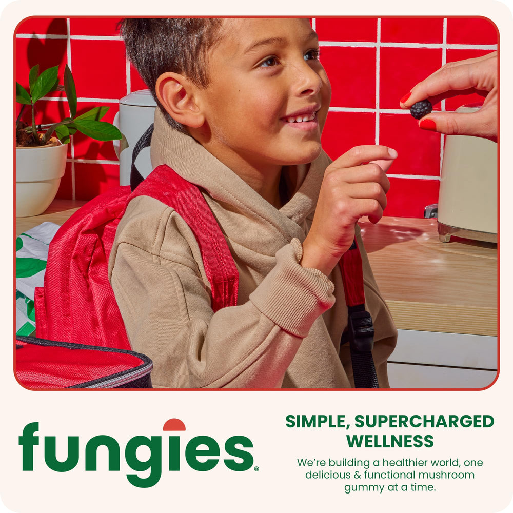 Fungies Lion’s Mane Gummies vegan non-GMO label visible