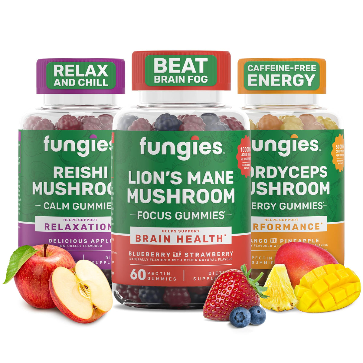Fungies Lion's Mane bundle gummies bottle for focus and daily wellness.