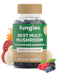 Fungies Multi Mushroom Gummies with mixed berry flavor for daily focus