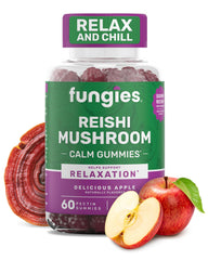 Fungies Reishi gummies bottle showing apple flavor for daily calm
