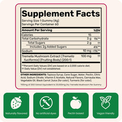 Fungies Tremella gummies chew texture close-up for hydration support.