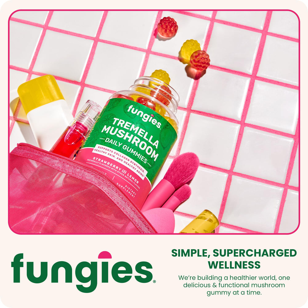 Fungies Tremella gummies night routine promoting restful beauty sleep.