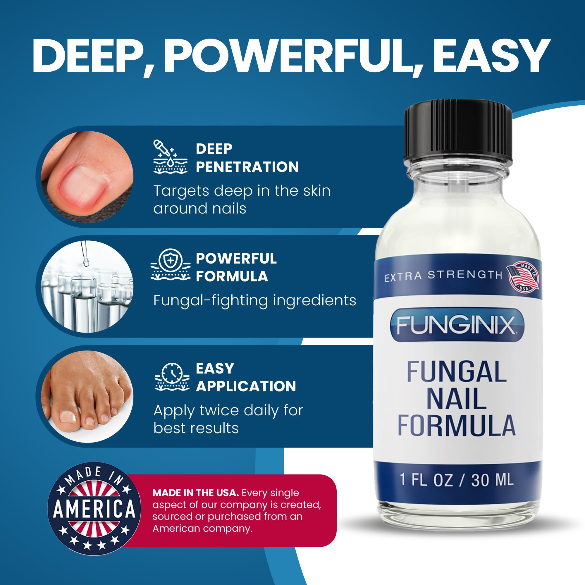 FUNGINIX Toenail Fungus Treatment built-in brush in use for precise coverage