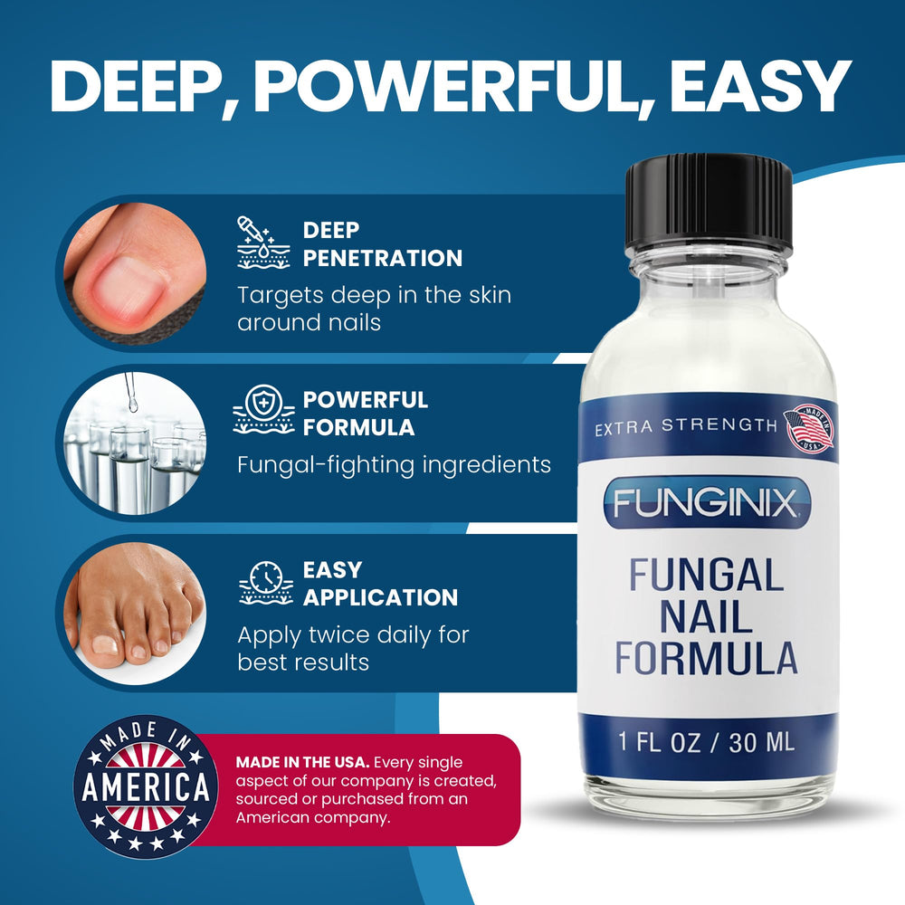 FUNGINIX Toenail Fungus Treatment built-in brush in use for precise coverage