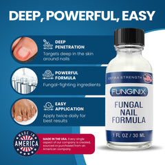 FUNGINIX Toenail Fungus Treatment built-in brush in use for precise coverage