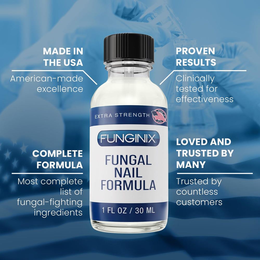 FUNGINIX Toenail Fungus Treatment USA manufactured label indicating quality control