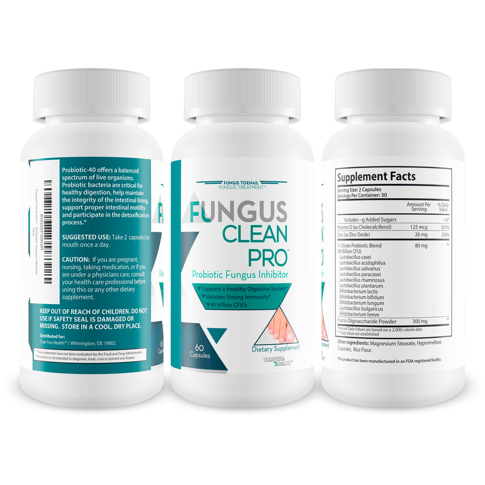 Fungis capsules close-up highlighting the probiotic blend