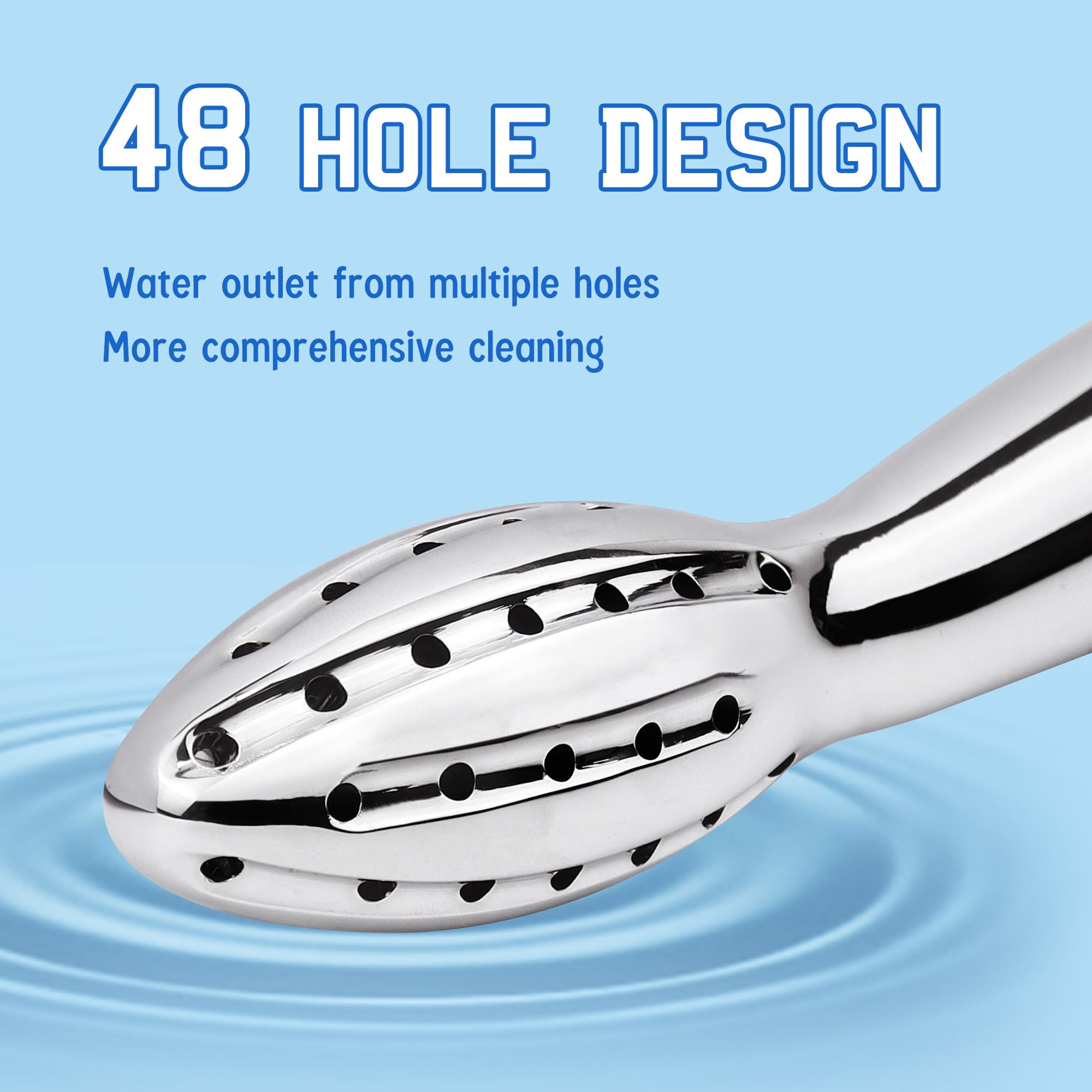 FunMove 48-hole-head close-up illustrating wide water contact for comfort.