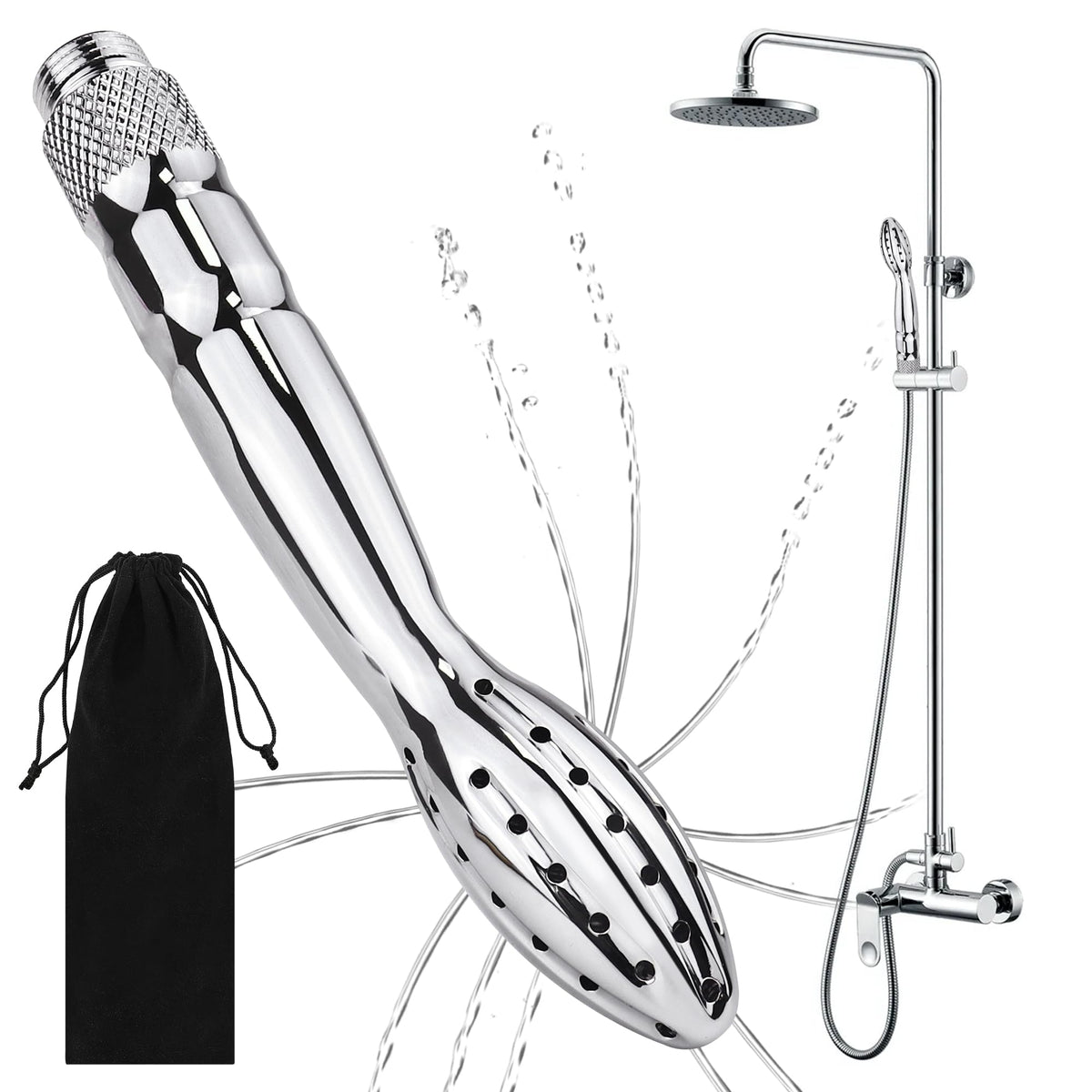 FunMove shower-douche aluminum body detail highlighting durable anti-rust construction.