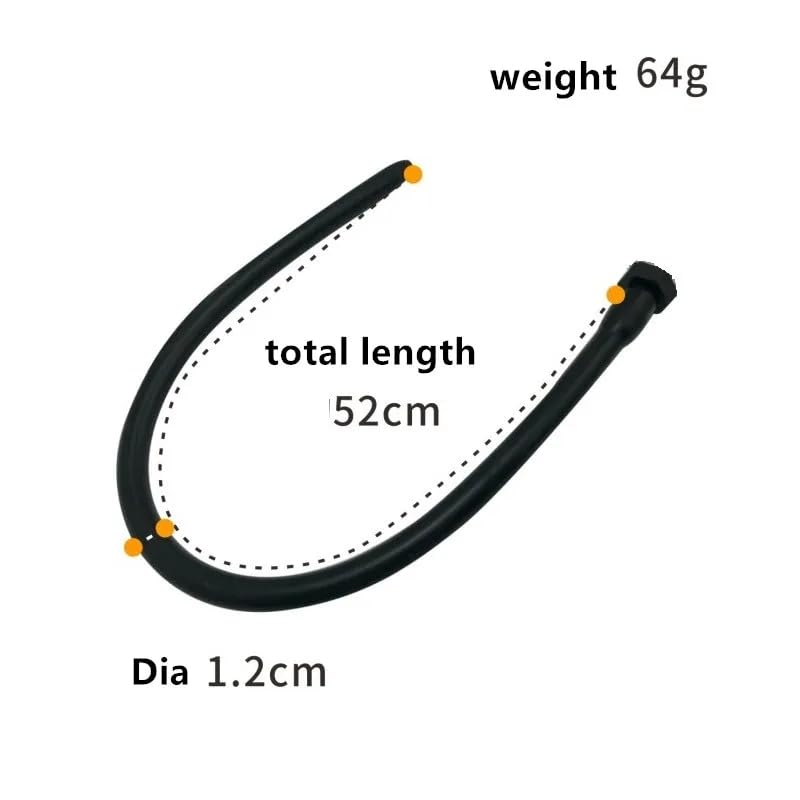 Funny Steel douche hose nozzle in black for versatile bathroom use and simple setup.