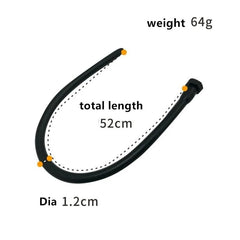 Funny Steel douche hose nozzle in black for versatile bathroom use and simple setup.
