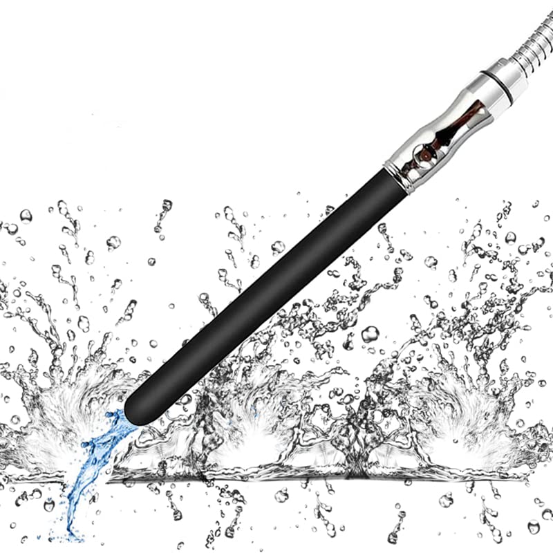 Funny Steel metal nozzle attachment for precise cleansing control.