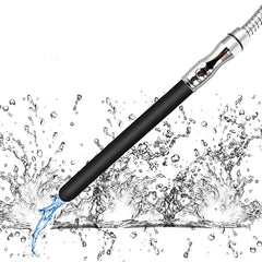 Funny Steel metal nozzle attachment for precise cleansing control.