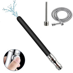 Funny Steel silicone nozzle for comfortable, customizable water flow.