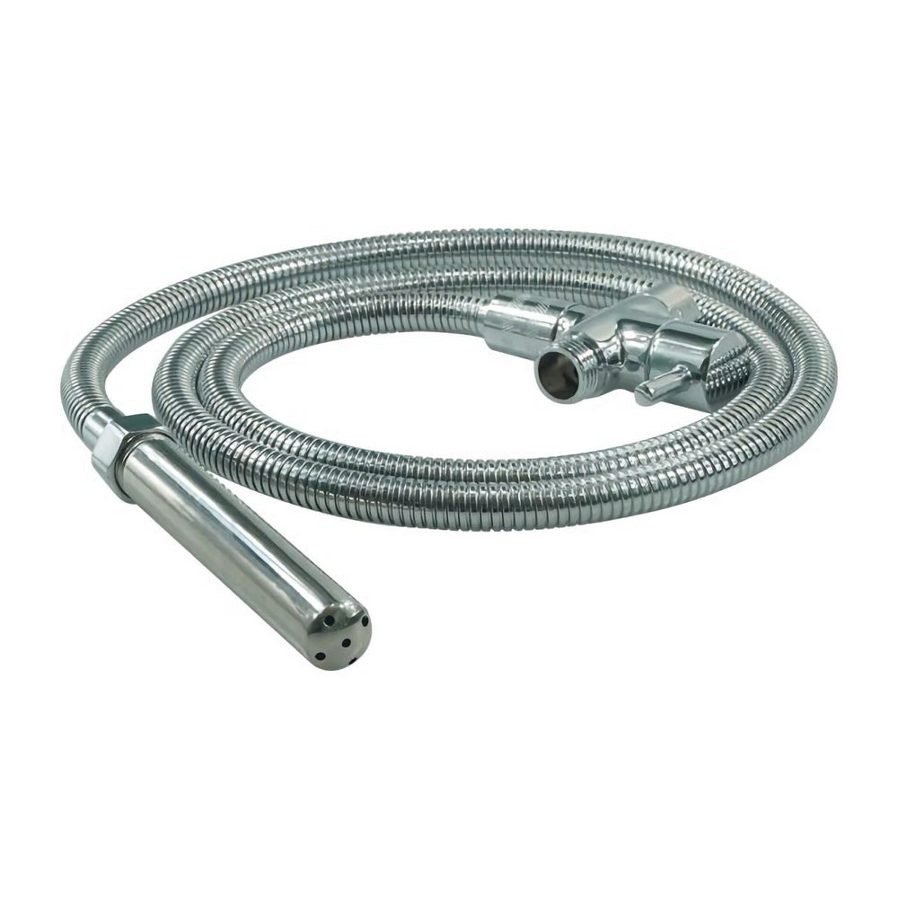Funny Steel flow regulator attaches to tailor water amount during use.
