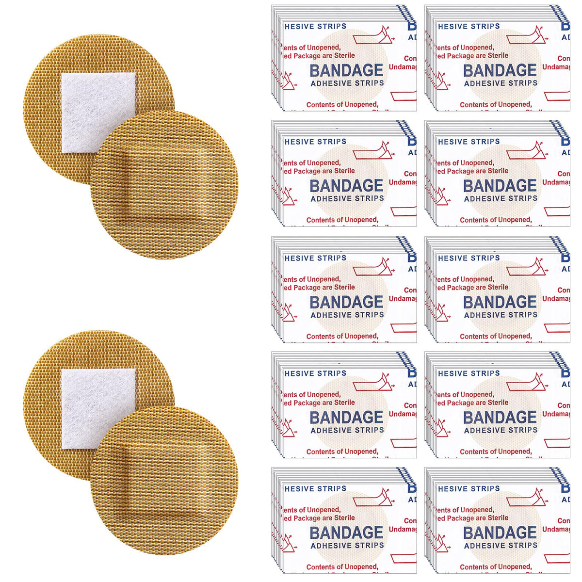 Funtery round 1-inch adhesive bandage for discreet wound coverage and quick care.