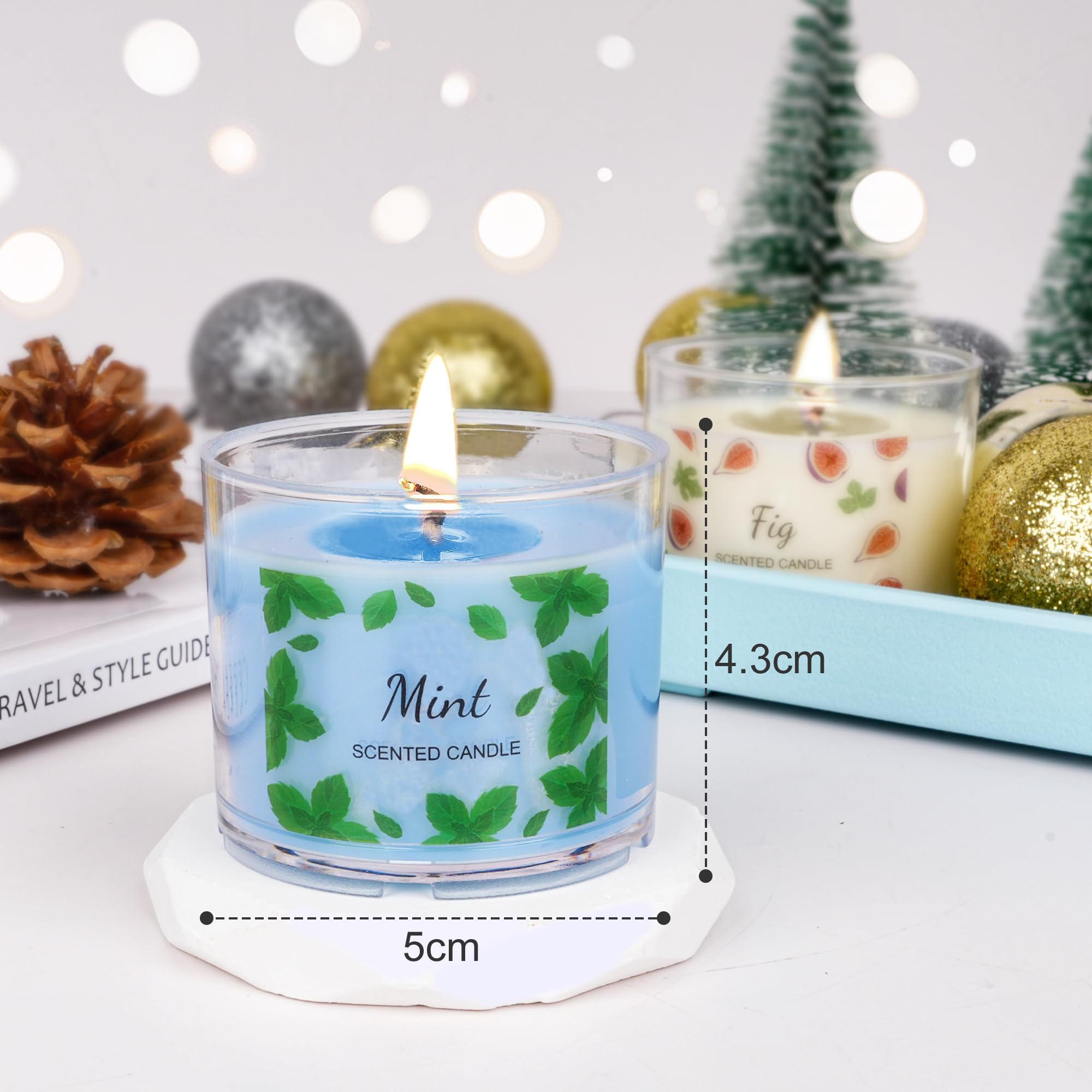 Portable travel candle for on-the-go mood enhancement.