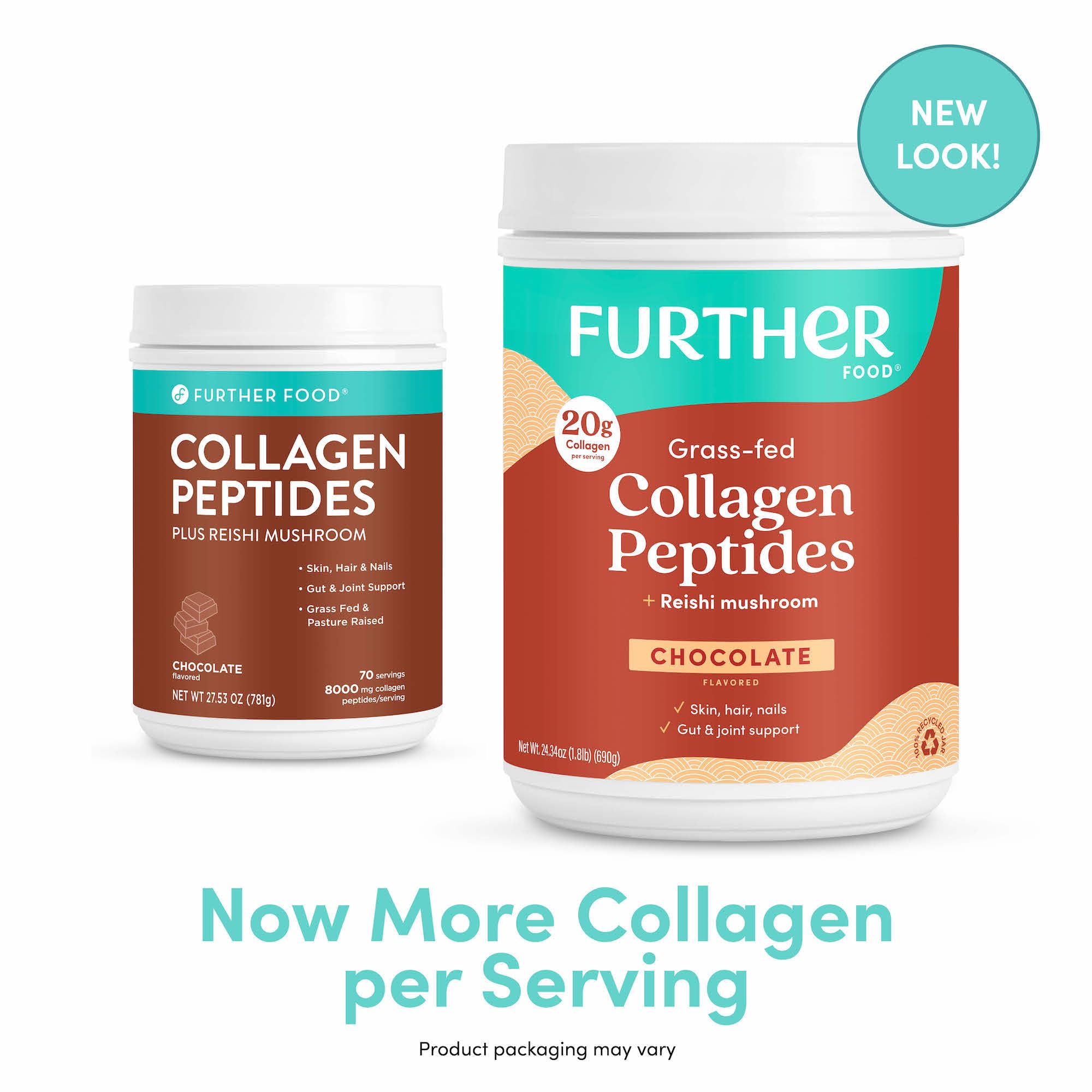 Further Food Chocolate Collagen Powder used in baking to add protein.