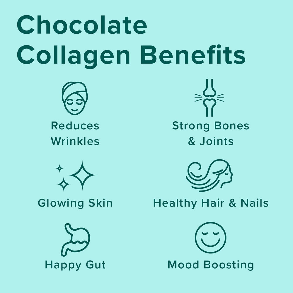 Further Food chocolate collagen stick pack in grocery bag, perfect travel wellness companion.