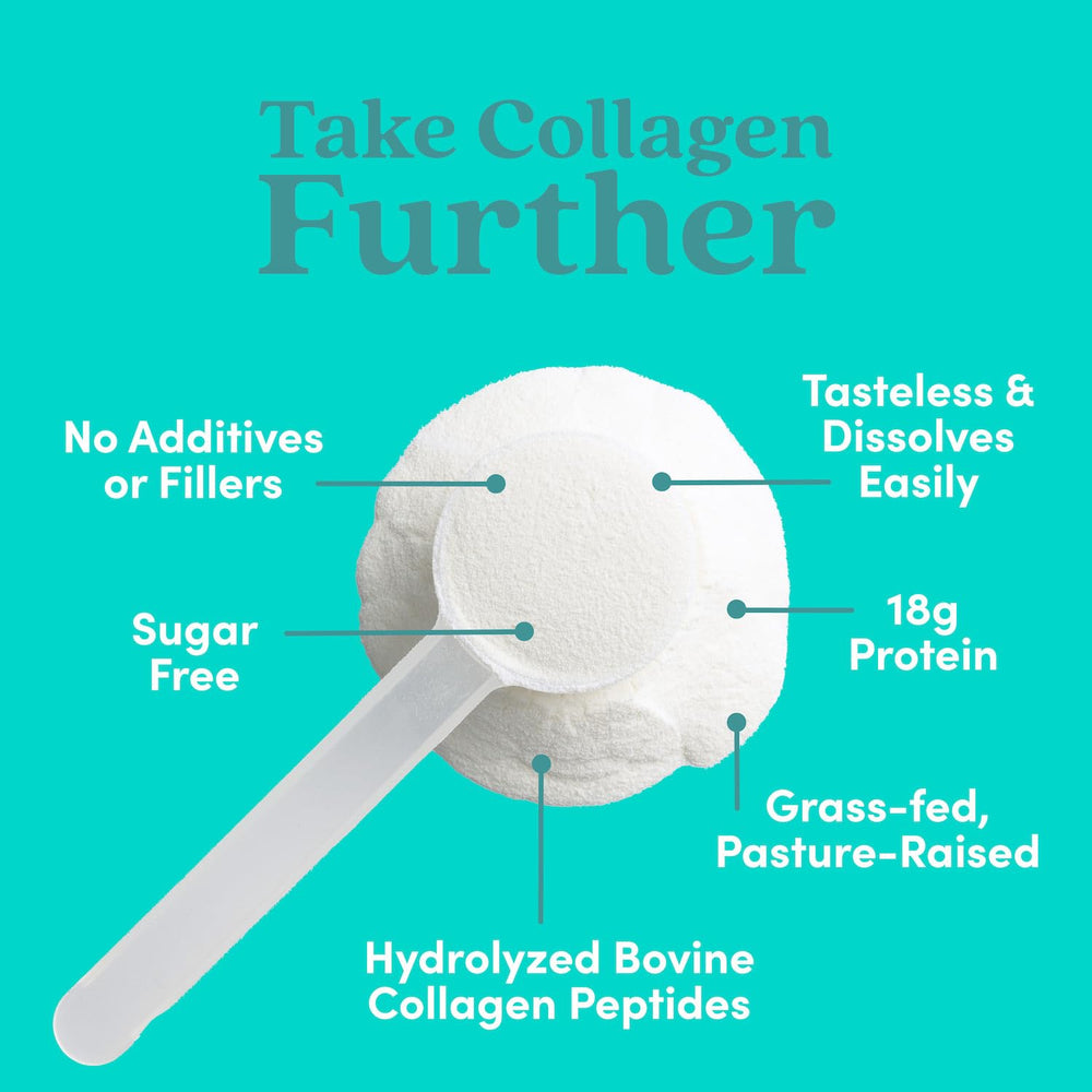 Further Food collagen powder in coffee, blends smoothly for a protein boost.