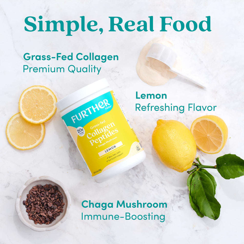 Bright lemon collagen beverage in glass showing easy mixability and taste