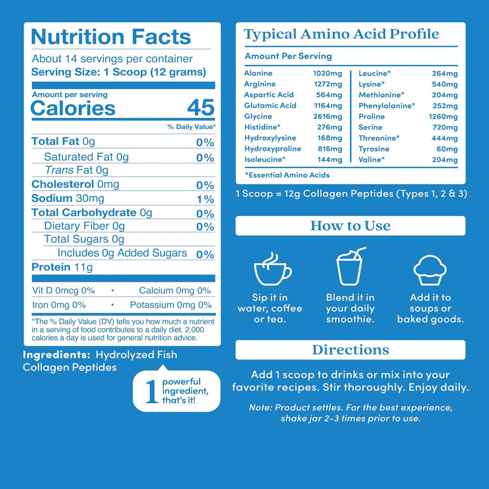 Further Food marine collagen scoop measuring for precise servings