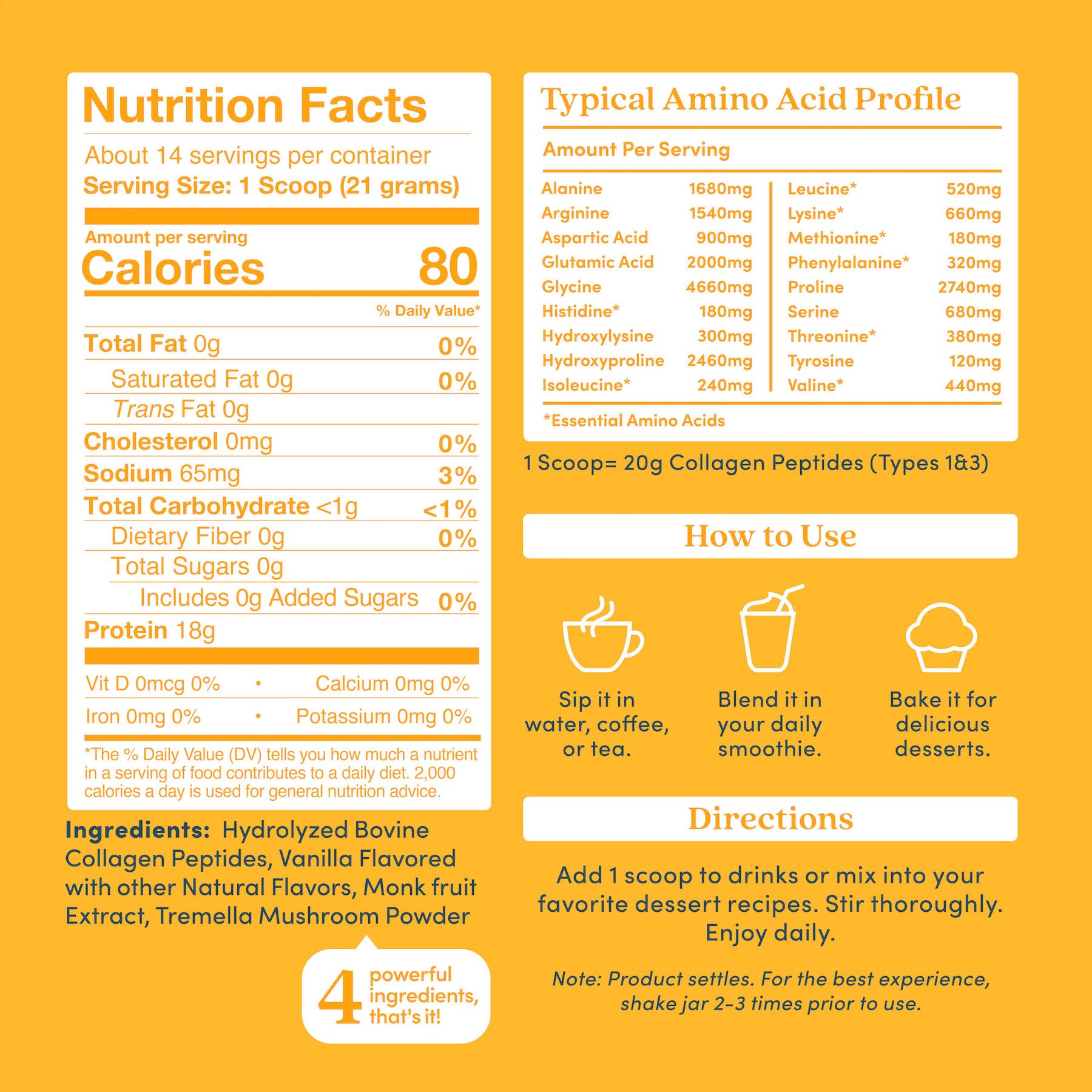 Further Food Tremella Mushroom image highlighting hydration benefits in the formula.