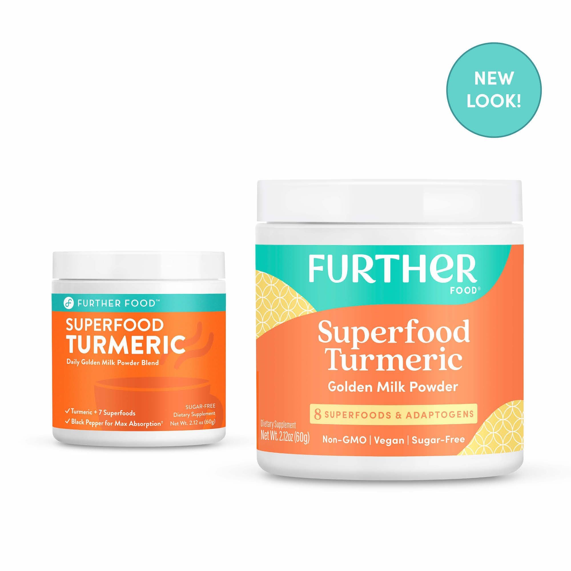 Scoop of Further Food turmeric powder for quick daily boost.