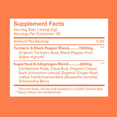 Further Food turmeric spice blend close-up highlighting aromatic spices.