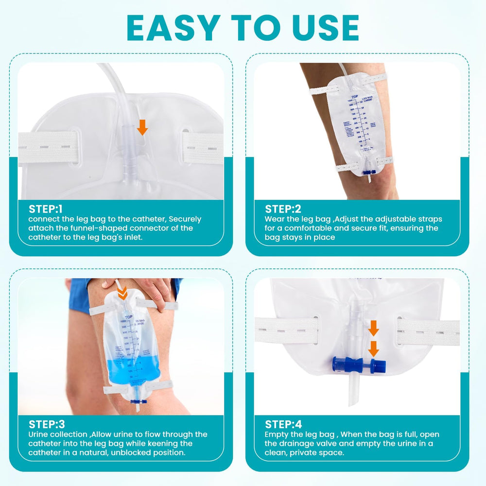 FURWEY large-capacity leg bag supports extended wear and mobility.