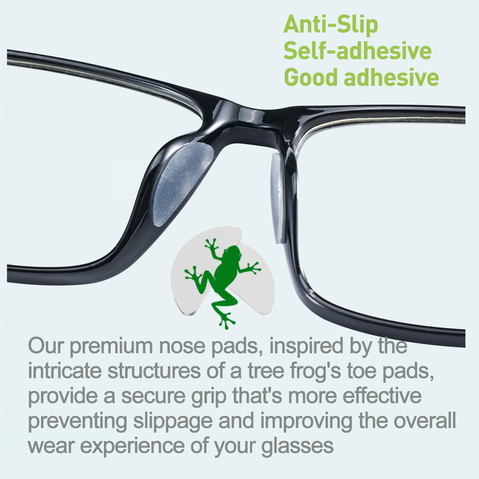 Fusanwin nose pads fit all frame types and nose bridges.