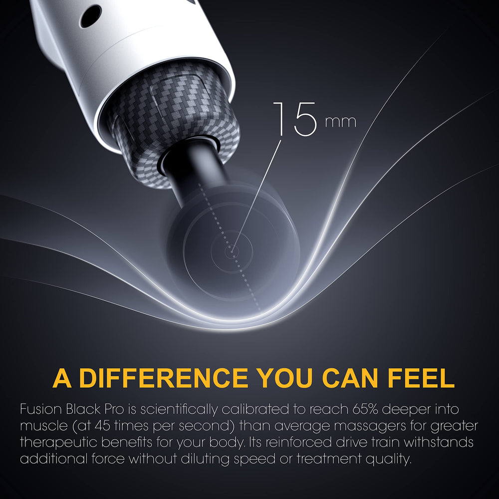 Fusion Black Pro six attachments for full-body massages