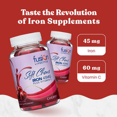 Fusion Lifestyle iron cherry flavor pack designed for on-the-go.