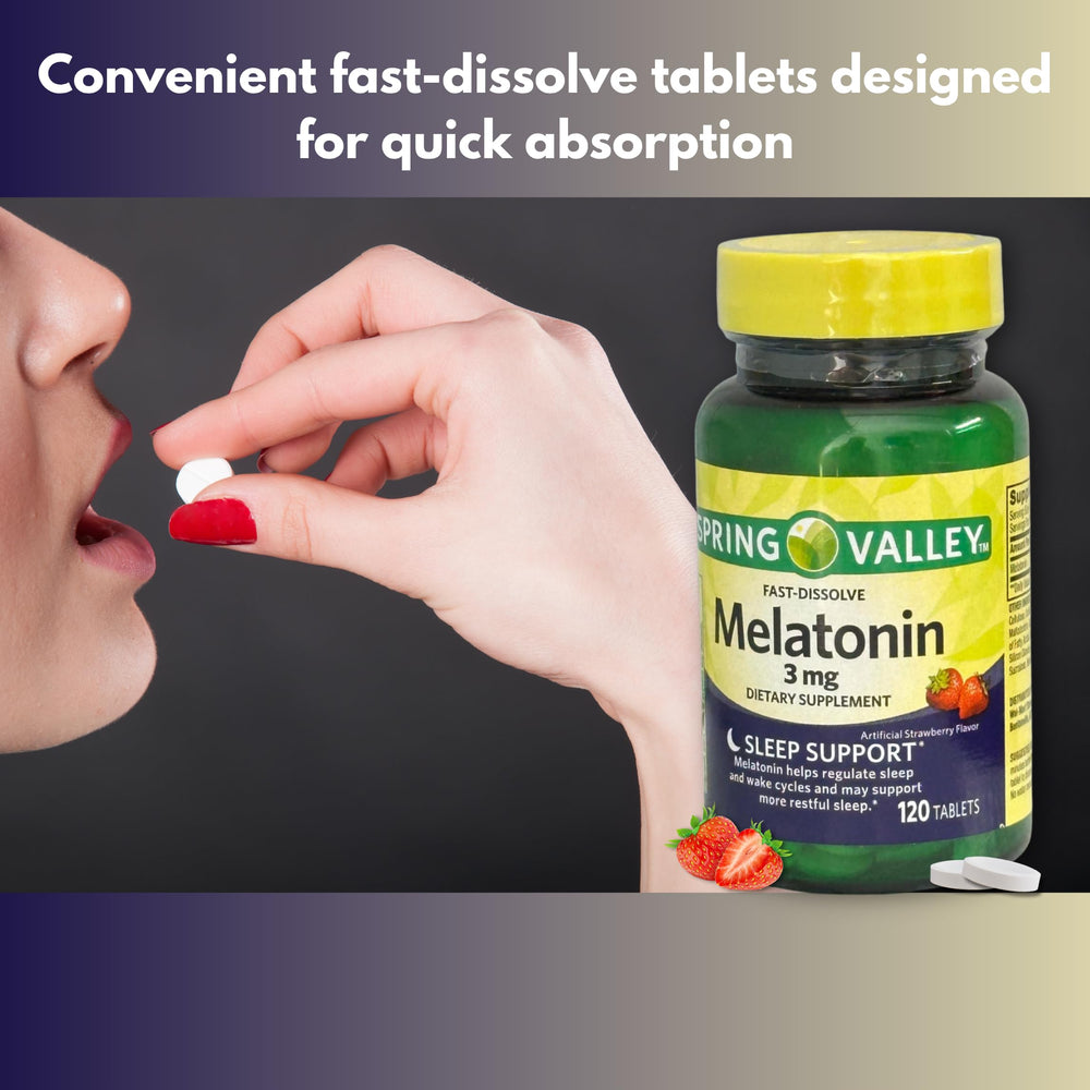 Fusion Shop Store melatonin 3 mg vegetarian formula, gluten-free and artificial color-free.