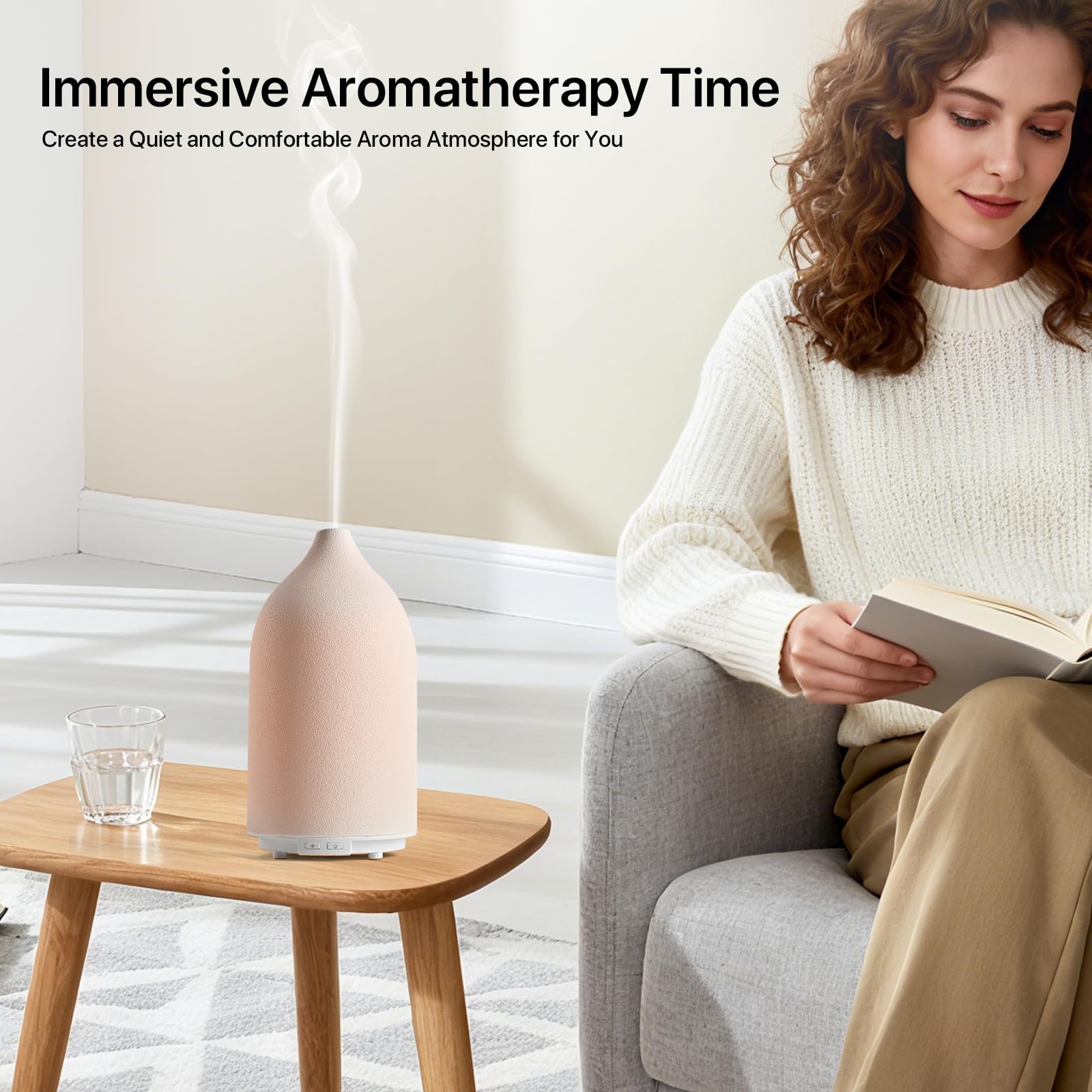 FUSMLI Aroma Diffuser suitable for bedrooms and offices due to low-noise design