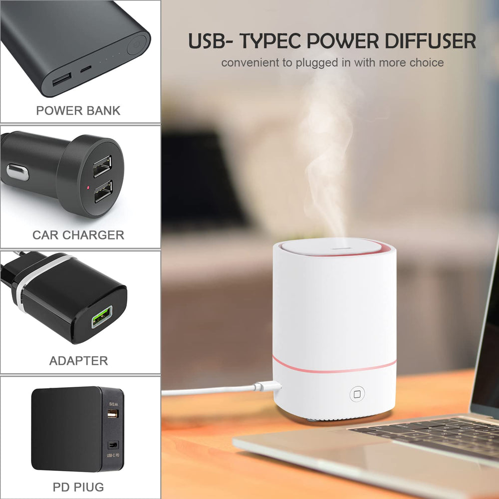 FUSMLI diffuser with seven-color LED lights for mood ambience.