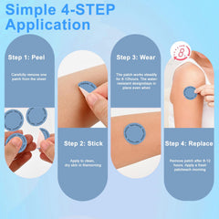 FUTHRI NADpatch close-up on skin demonstrates breathable adhesion.
